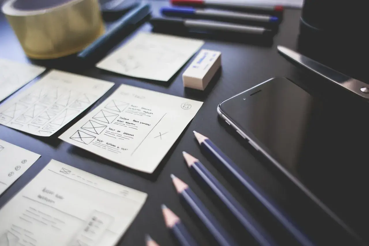 wireframes-and-pencils-on-a-table
